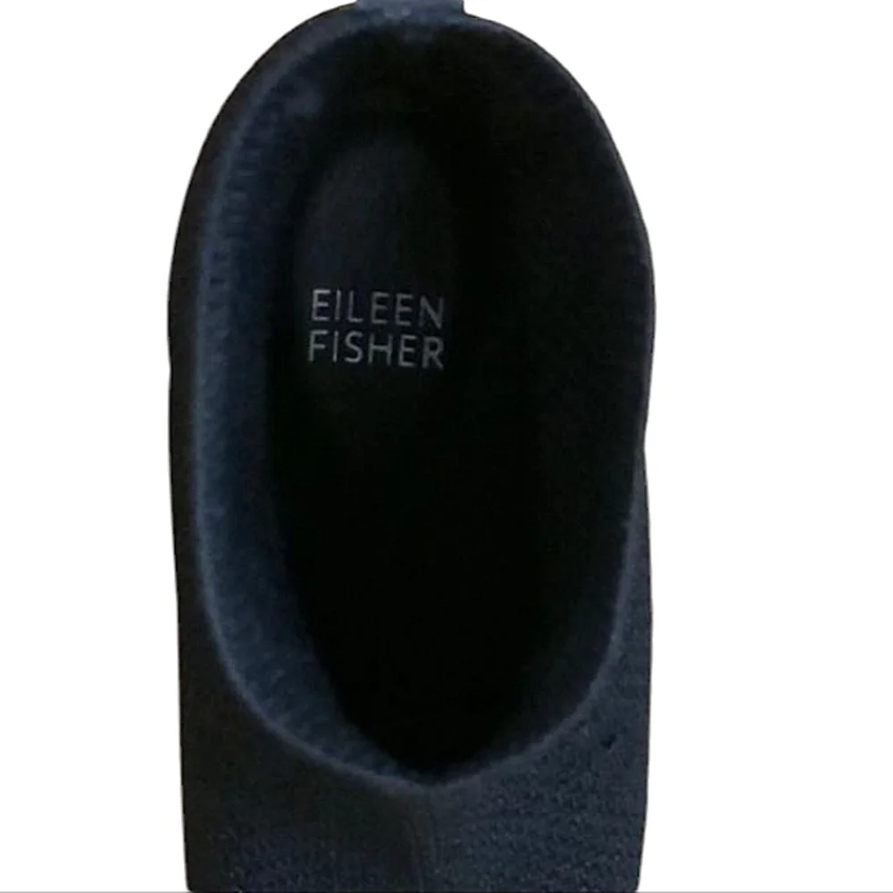 Eileen Fisher Purl Black Stretch Knit Sock Booties Size 7.5